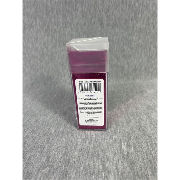 Hemway Craft Glitter Ultra Fine 1/128” Dark Rose Pink, 4.5 Oz/130g, .008”/0.2mm” - Picture 5 of 9
